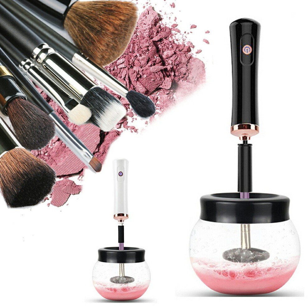 (Black ) Electric Make up Brush Cleaner Dryer Set Machine Cosmetic Auto Clean Quick Dry