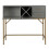 Wooden Grey Lennon Console Bar Table Desk Unit With Storage Drawers 4