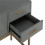 Wooden Grey Lennon Console Bar Table Desk Unit With Storage Drawers 5