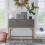 Wooden Grey Lennon Console Bar Table Desk Unit With Storage Drawers 1