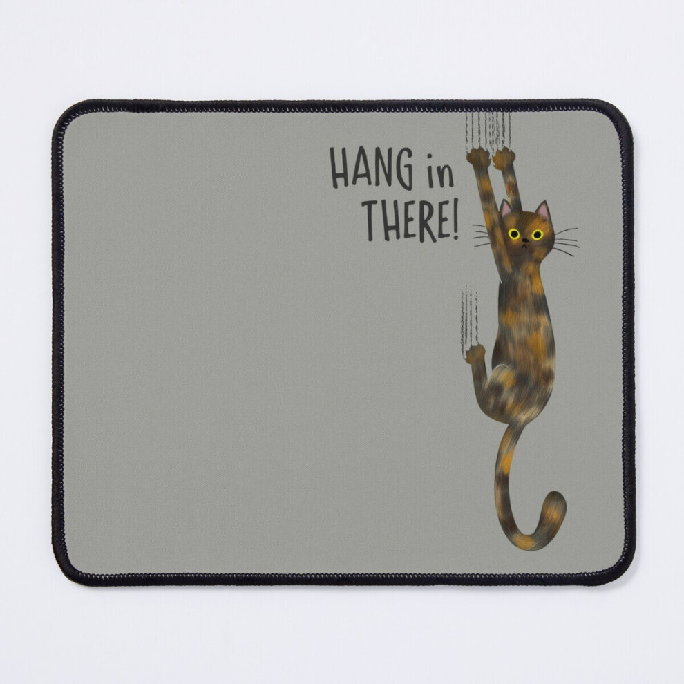 Mouse Pad Tortoise Shell Cat Hang In There! Funny Tortie Cat Hanging On With Claws 11.8 X 9.8 Inch Computer Mat Gaming Office Mousepad 7802738168938