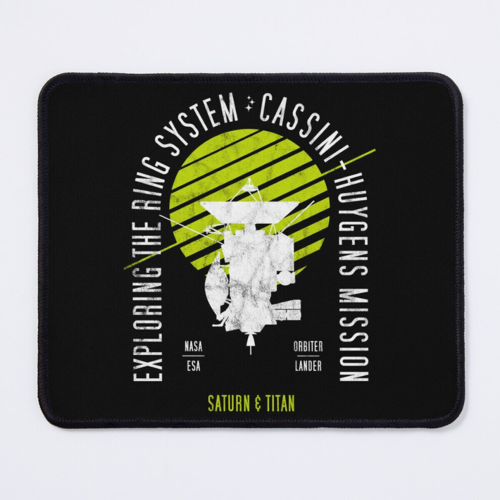 Mouse Pad Exploring The Ring System. Cassini-Huygens Mission (Washed And Worn) 11.8 X 9.8 Inch Computer Mat Gaming Office Mousepad 7802738120271