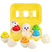 The Magic Toy Shop 6 Matching Eggs Shapes and Colour Sorter Toy for Babies Toddlers Sensory Puzzle