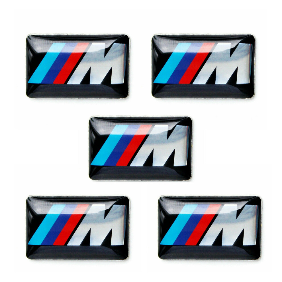 5 x M Sport Performance Alloy Wheel Badge Sticker Emblem Decal For BMW 19x11mm