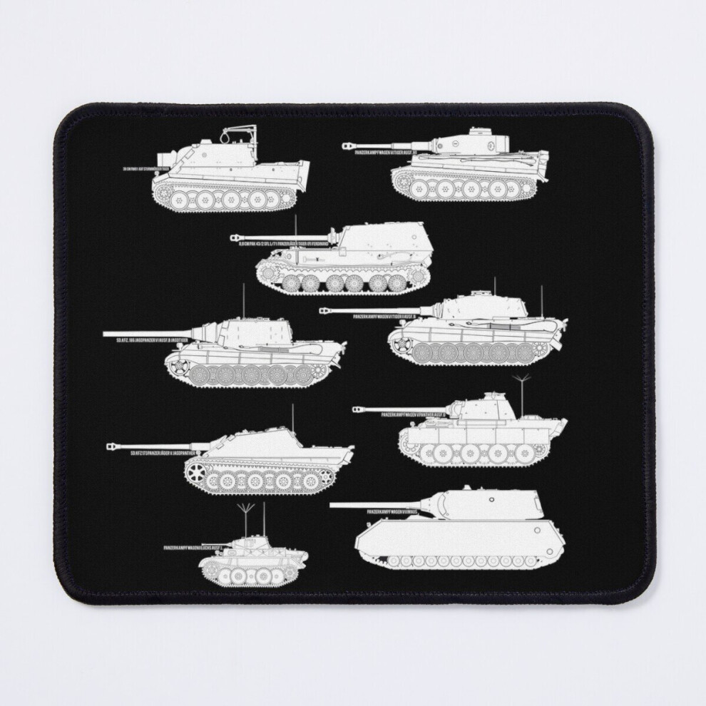 Mouse Pad 9 Real German Tanks 11.8 X 9.8 Inch Computer Mat Gaming Office Mousepad 7802738191080