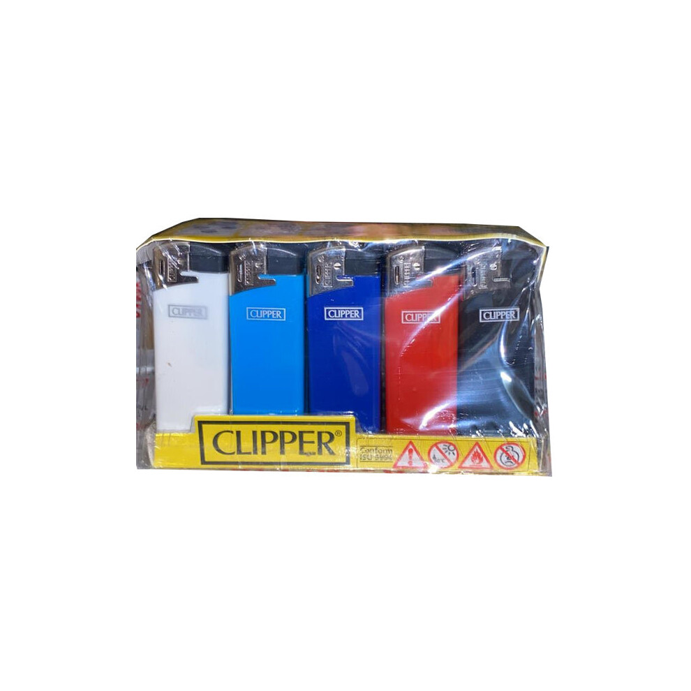 25 Clipper Flat Fit Translucent Electronic Lighters - TK21R