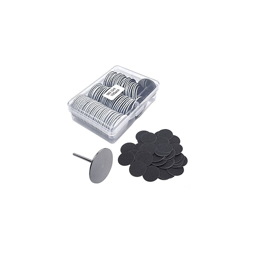 Honey Joy 100Pcs Feet Grinder Sandpaper Sanding Disc Pedicure Tool Replaceable Sanding Discs Sandpaper For Hard Dead Skin Cracked Heel Cracked Heels Dead Skin