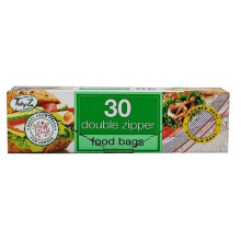 Double Zipper Plastic Zip Seal Food & Freezer Large Storage Bags Ultimate Strength Resealable