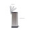 Amazon Rectangular Trash Can, 20 Litre/5.3 Gallon, Silver, Black 6