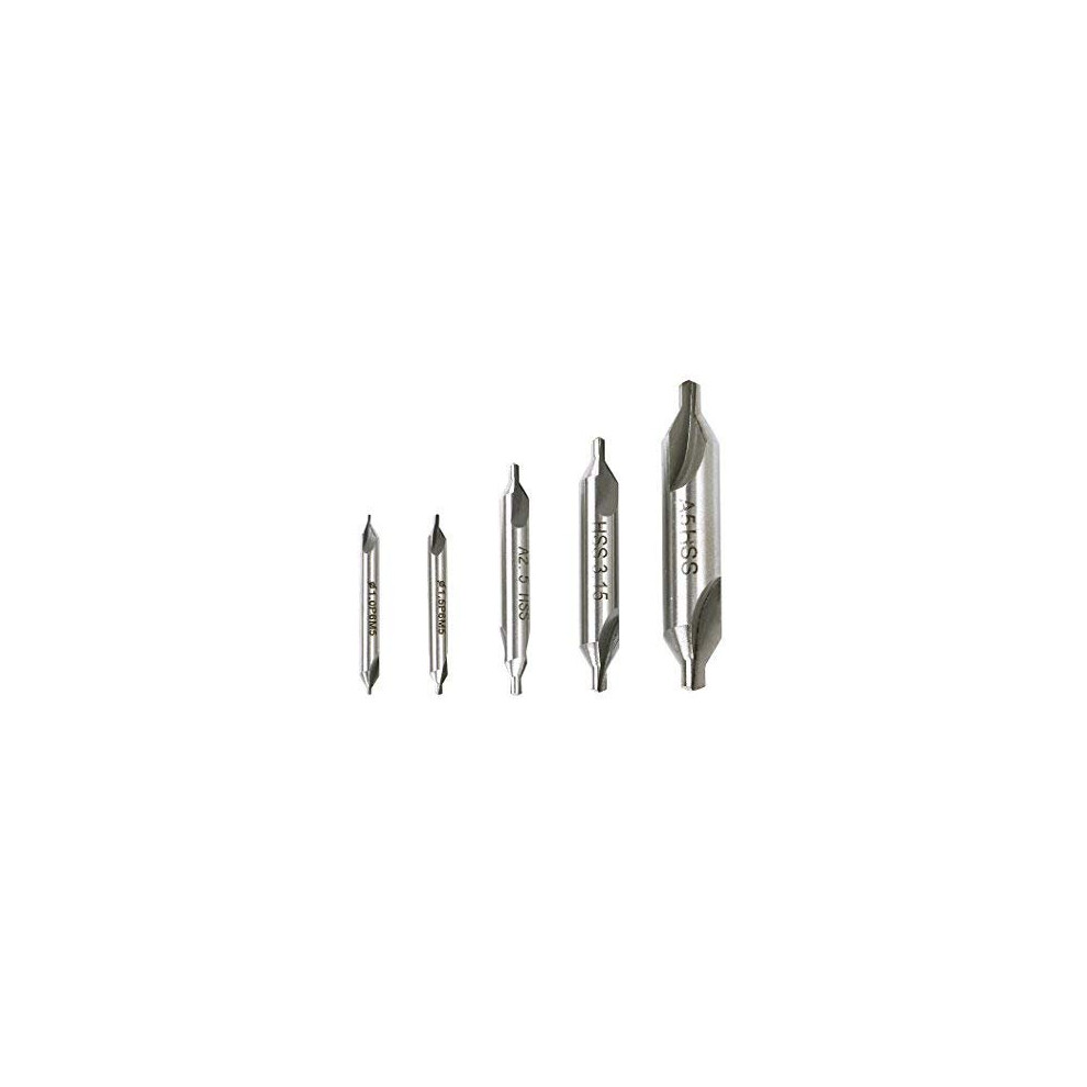 5Pcs Center Spotting Drill Bit Hss Countersink Kit Metal Lathe Working Tools Set 60 Degree Combined Lathe Mill Bits Kits 3507002243963