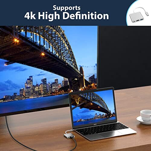 USB C Hub (3in1) Laptop Charging Docking Station Multiport Adapter with 4K HDMI & Power