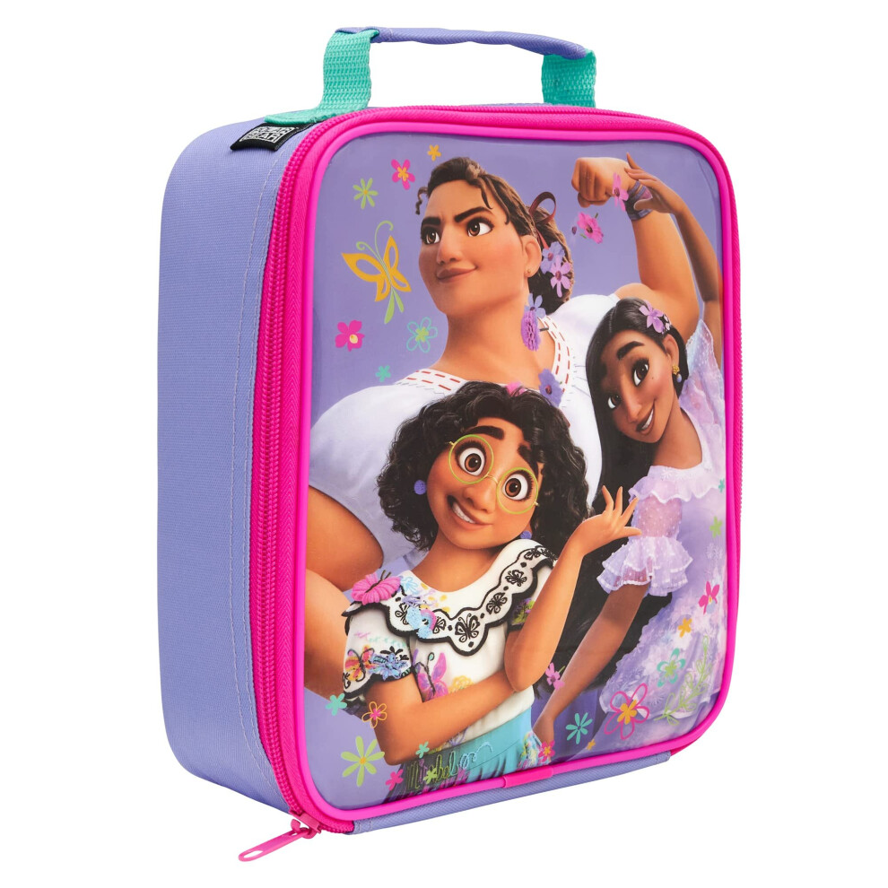 Encanto Insulated Reusable Kids Lunch Bag with Handle – Official Merchandise 600D Polyester Food Cooler – Durable Food & Drink Thermal Tote for