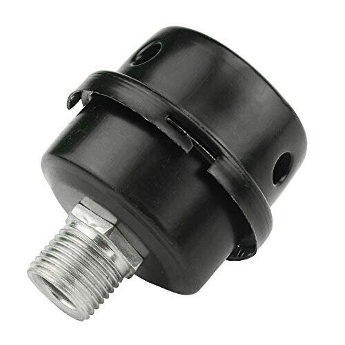 2 PCS 1/2"PT 20mm Air Compressor Silencer Filter Metal Air Compressor Intake Filter Muffler Silencer w/ 2 PCS Filter Element Replacement 2