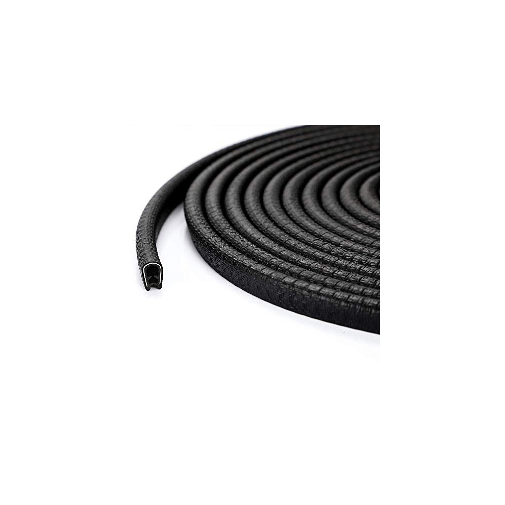 Car Door Edge Guards,16.4 Ft(5M) Rubber Clip Seal U Shape Edge Trim Guard Protection Car Metal Door Edge Protector Strip Fit For Suv Sedan Mpv And 727161777793
