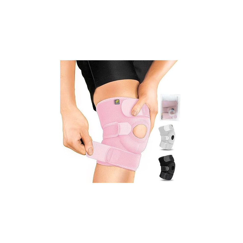 Adjustable Compression Knee Patellar Tendon Support Brace for Men Women - Arthritis Pain, Injury Recovery, Running, Workout, KS10