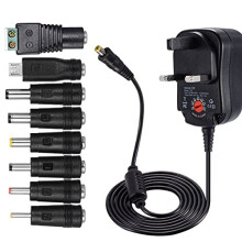 3V 4.5V 5V 6V 7.5V 9V 12V Power Supply Universal AC Adapter to DC Wall Charger with 8 DC Connectors Multi Plug for LED Strip Lights,TV