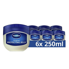 Original Petroleum Jelly 3x purified, purity guaranteed to help dry skin heal 250 ml (Pack of 6)