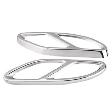 Exhaust Muffler Covers, 1 Pair Stainless Steel Exhaust Tips Car Exhaust Muffler Tail Pipe Tip Cover Trims for C Class W205 Coupe GLC B Class W246 E