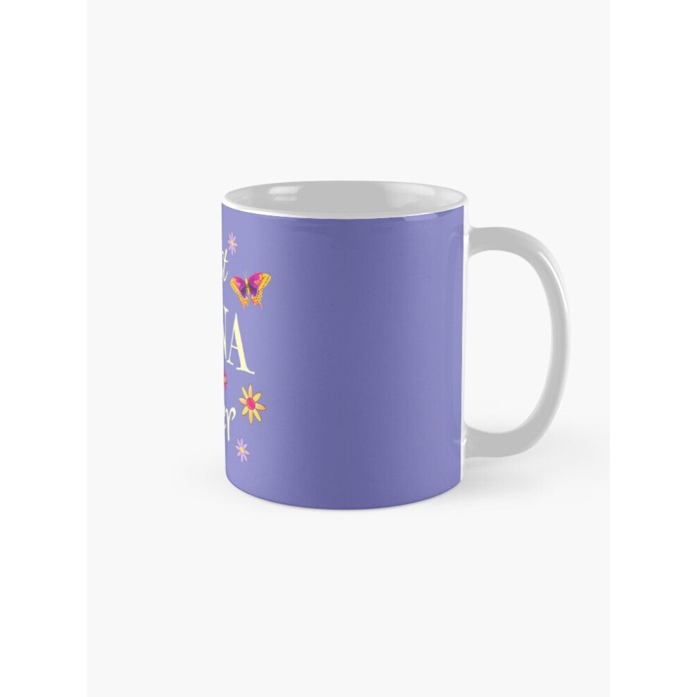 Mugs 11oz BEST NANA EVER! Pretty flowers and happy butterflies. Coffee Ceramic Mug Funny Anniversary Novelty Christmas Gift