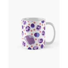 Mugs 11oz Large White Blood Cell Pattern Coffee Ceramic Mug Funny Anniversary Novelty Christmas Gift