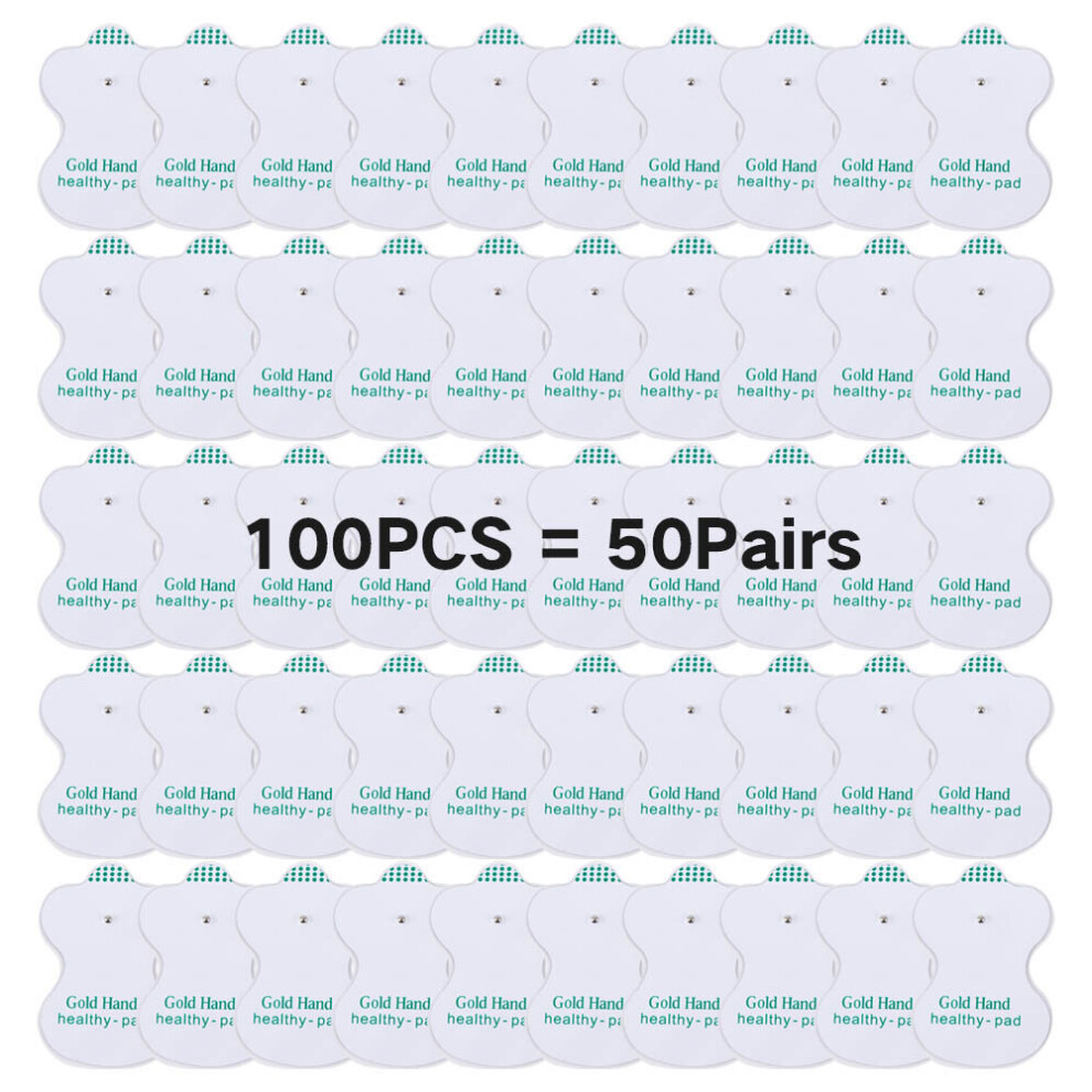 Dechoicelife (A-100Pcs (50Pack)) 50/100Pcs Tens Electrode Pads Conductive Gel Pad Body Acupuncture Therapy Massager Therapeutic Massage Electro Pads