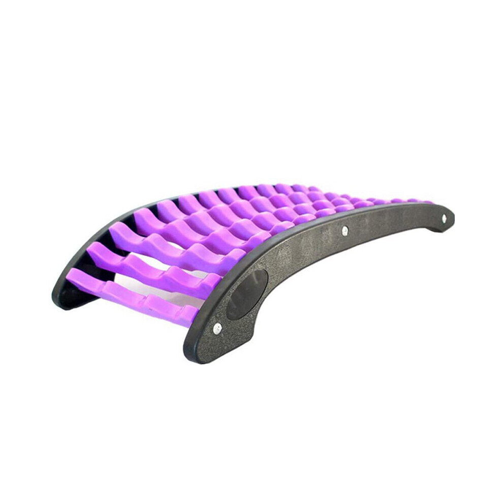 Dechoicelife (A-Violet) Back Stretching Device Back Neck Massager Lumbar Support Stretcher Spinal Lower And Upper Back Chiropractic Muscle Pain Relief