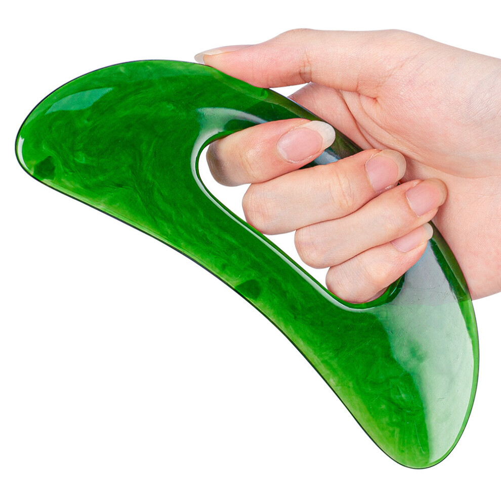 Dechoicelife Green (A-) Gua Sha Resin Scraping Board Back Whole Body Acupuncture And Moxibustion Scraping Therapy Scraping Massage Tool Health Care Tool