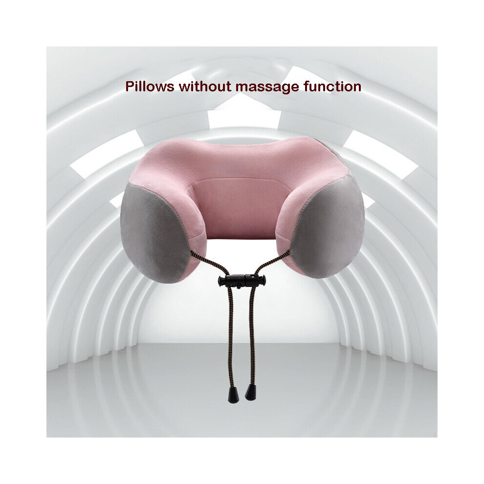 Dechoicelife Pink (A-Pillow 220V) Neck Massager Electric Ems Muscle Comfortable Massager Relaxation U-Shaped Kneading Heating Cervical Vertebra Neck Pillow