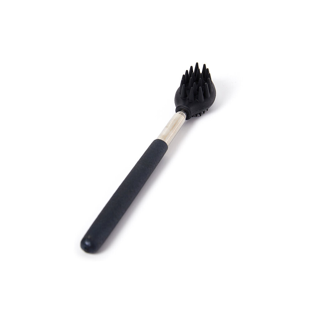 Dechoicelife (A-Bk) Telescopic Silicone Head Massage Brush Long Handle Exfoliating Scrub Scratcher Backscratcher Massager Tool
