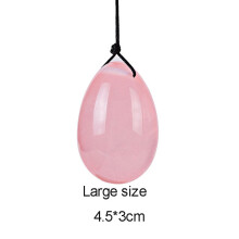 (a-1 Large) Massager Stone Natural Rose Quartz Yoni Massager Vaginal Muscle Tightening Vagina Contraction Yoni Egg Women Kegel Exerciser