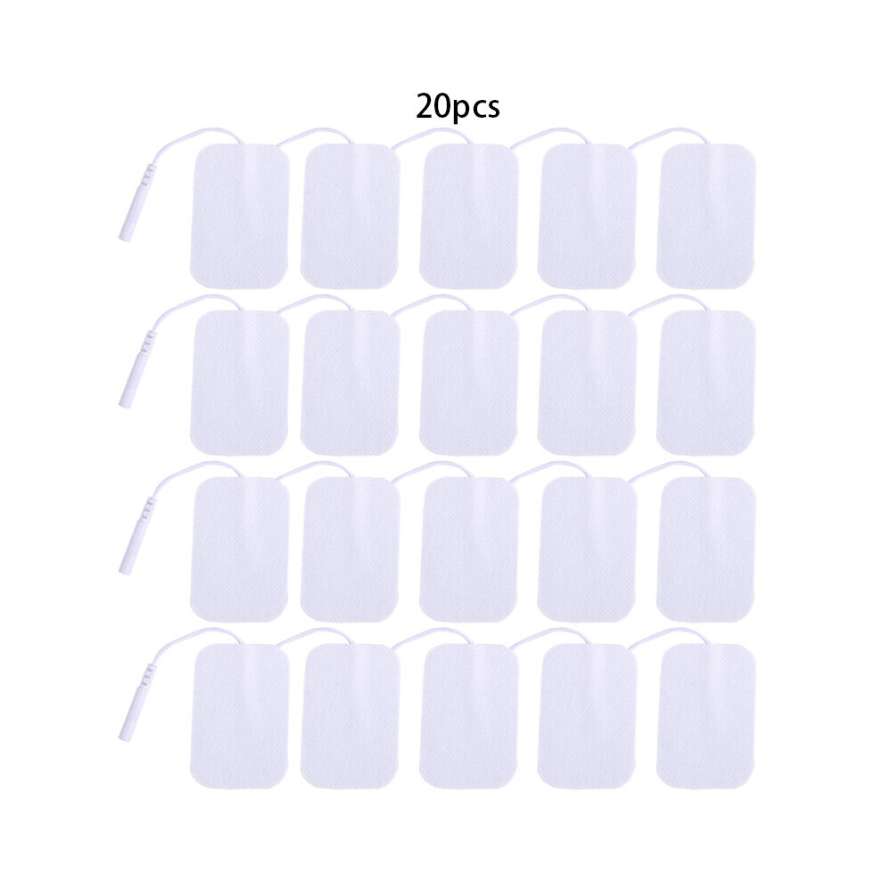 Dechoicelife White (A-20Pcs 4X6cm ) 20Preusable Round Non-Woven Adhesive Gel Electrode Pads For Ems Body Massager Patch Electrodes Digital Acupuncture Physiotherapy