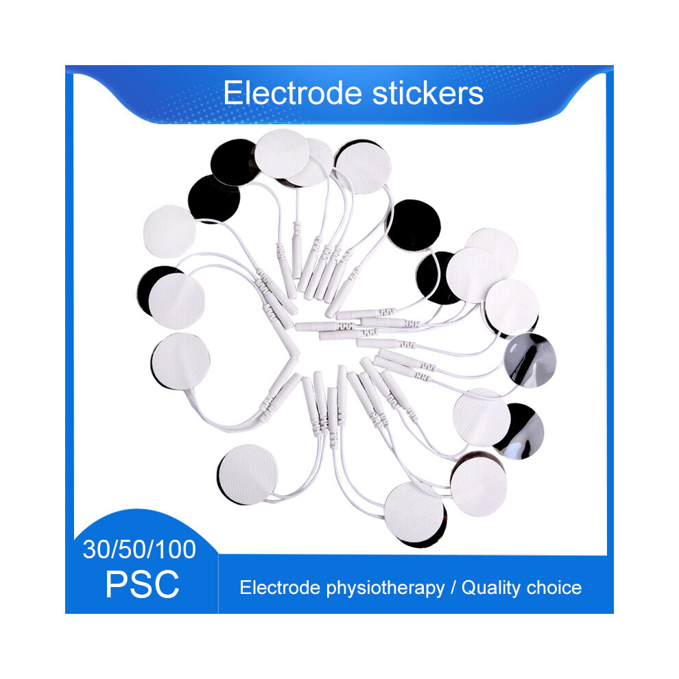 Dechoicelife (A-30Pcs) 30/50/100Pcs 3.5Cm Round Electrode Pads Ems Pulse Gel Electrode Pads For Tens Acupunctu Massage Muscle Relax Body Massager