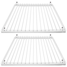 Large Fridge Shelf for ELECTROLUX Adjustable White Plastic Coated Shelves (Pack of 2, 425mm - 670mm x 320mm)