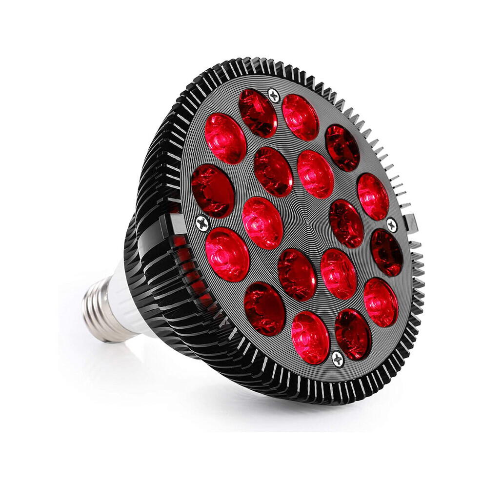 Dechoicelife Black/Red/Light (A-) E27 54W Led Massage Therapy Lamp 660Nm 850Nm Near Infra Therapy Led Lamp/ Grow Led Bulb