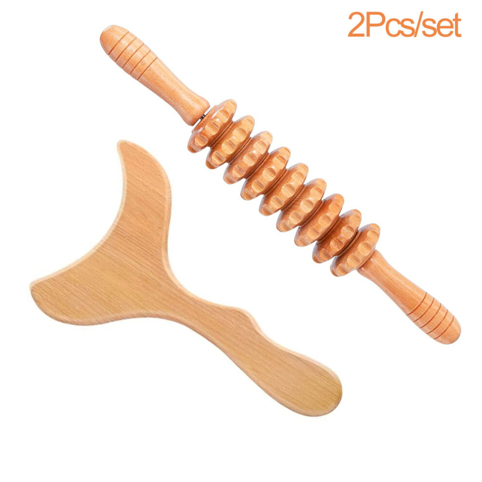 Dechoicelife (A-Auburn) Wood Therapy Massage Tools,Lymphatic Drainage Massage,Maderoterapia Kit,Massage Body Sculpting Tools For Body Sculpting