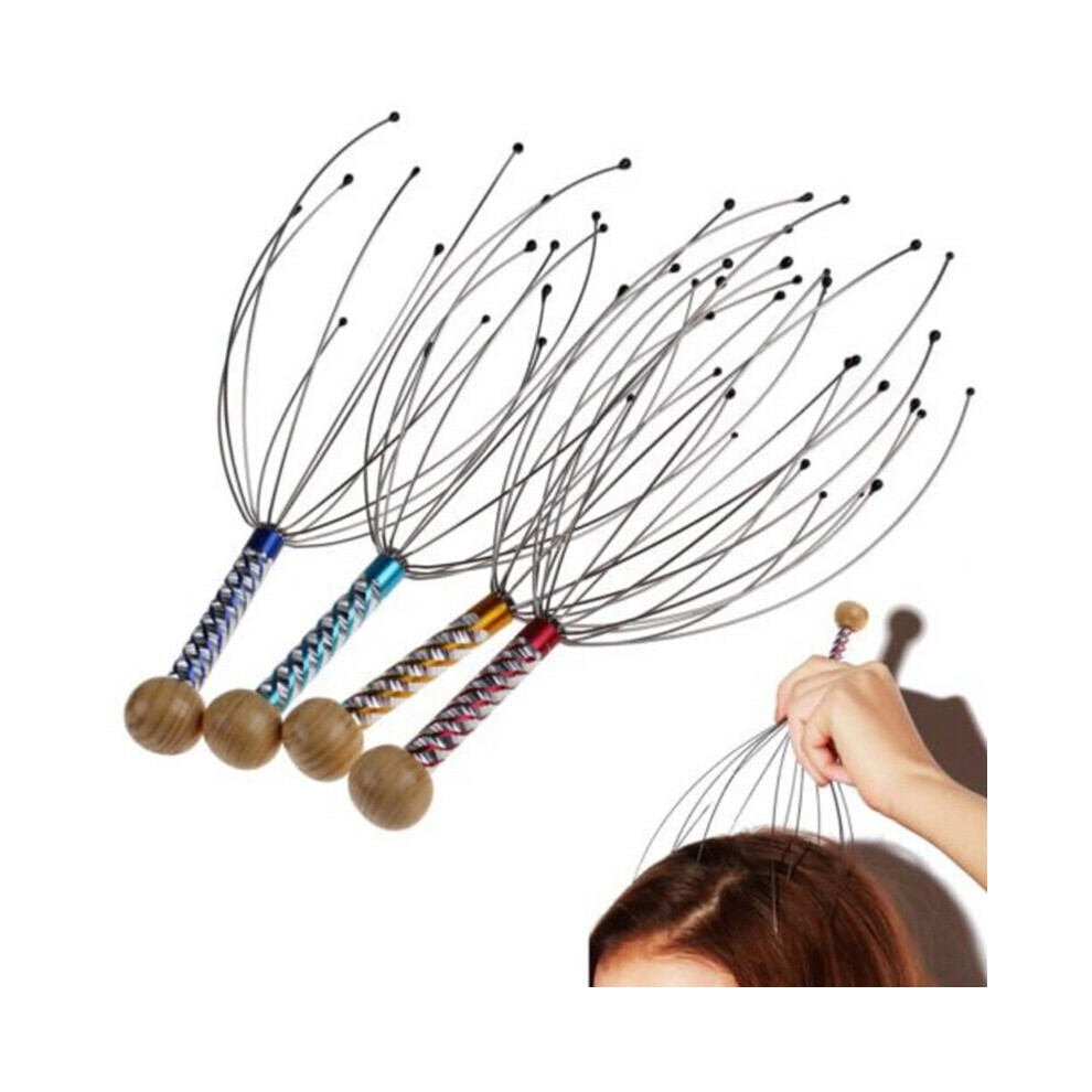 Dechoicelife (A-1Pcs Random) 1Pc Body Head Massage Device Relaxation Octopus Scalp Massager Instrument Scratcher Relieves Tension Relaxation Health Care Tool