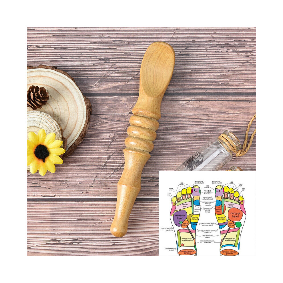 Dechoicelife (A-Silver) Camphor Wood Trigonometric Massage Cone Wooden Lymphatic Massage Stick Foot Massager Gua Sha Board Acupuncture Pen Stick
