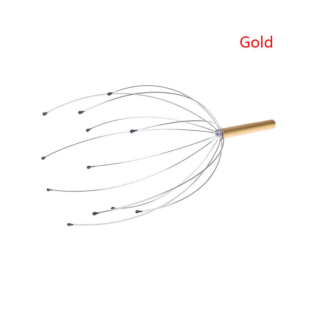 Dechoicelife (A-Transparent) 1Pc Body Head Massage Device Relaxation Octopus Scalp Massager Instrument Scratcher Relieves Tension Relaxation Health Care Tool