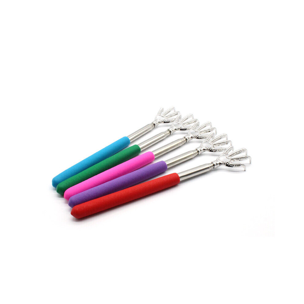 Dechoicelife Blue (A-) Hot ! Practical Handy Stainless Pen Clip Back Scratcher Telescopic Pocket Scratching Massage Kit Eagle Claw Back Scratcher