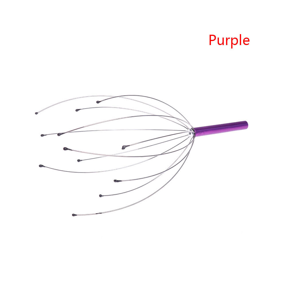 Dechoicelife (A-Wine Red) 1Pc Body Head Massage Device Relaxation Octopus Scalp Massager Instrument Scratcher Relieves Tension Relaxation Health Care Tool