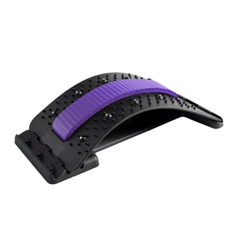 Dechoicelife (A-Violet) Back Stretcher With Magnetic Acupressure Points Back Massager Lumbar Pain Relief Chronic Herniated Disc Spinal Back Stretcher