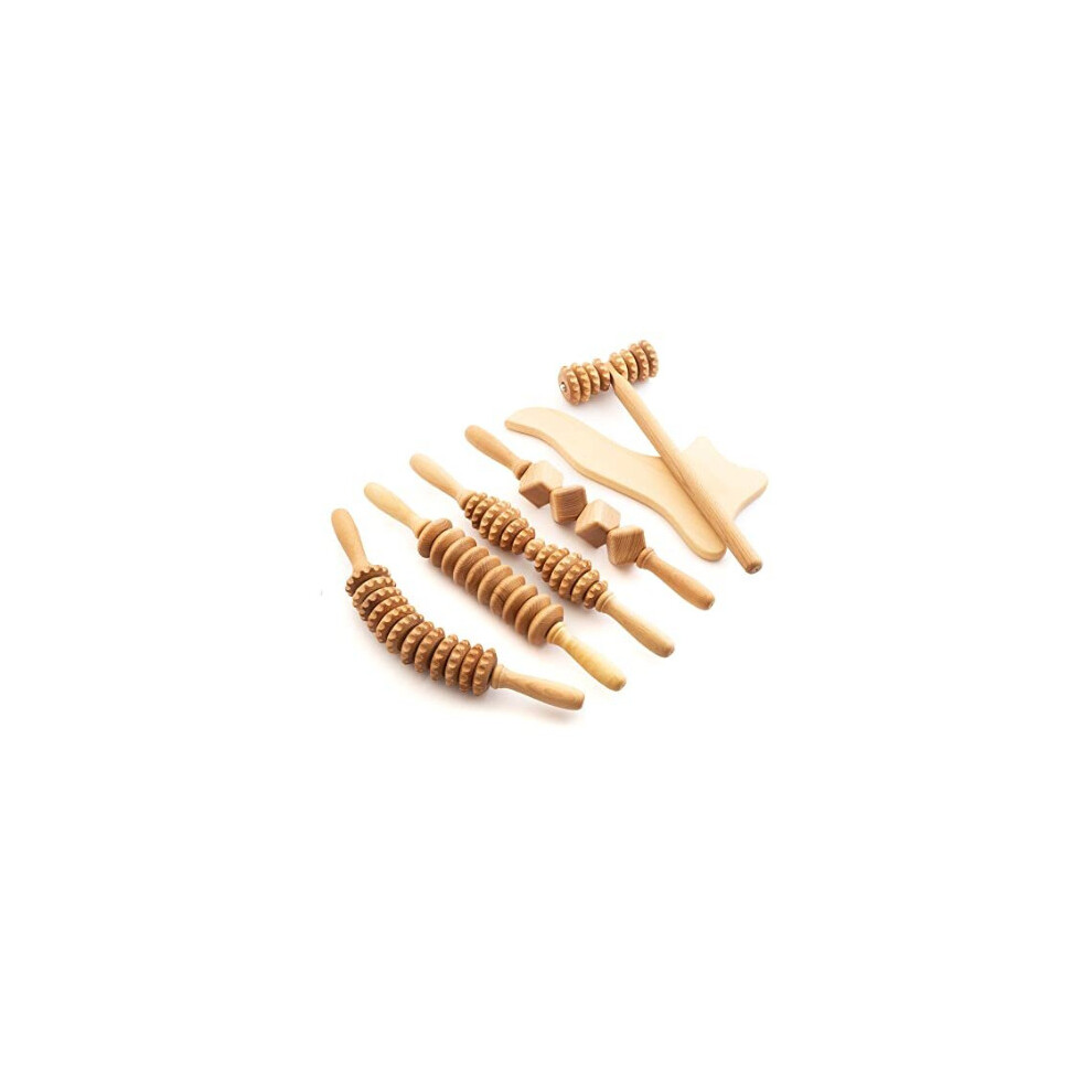 Dechoicelife (A-Body Massage) Wood Therapy Massage Set Maderoterapia Massager Roller Anti Cellulite Masajeador Slimming Gua Sha Massager For Body Wooden Stick