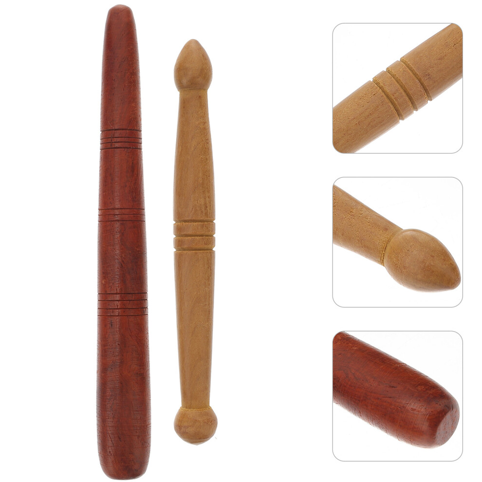 Dechoicelife (A-As Shown-2) Stick Wooden Foot Rod Point Wood Tool Tools Acupressure Reflexology Roller Manual Thai Pressure Trigger Pen Massaging Muscle