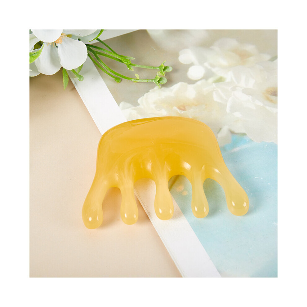 Dechoicelife (A-Yw) 1Pcs Natural Ox Horn Pocket Comb Spa Guasha Scalp Massage Brush Wide Toothed Comb Hair Care Tool