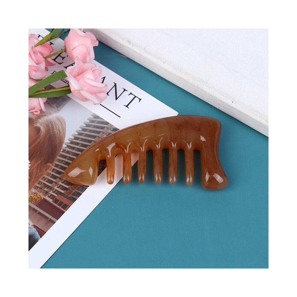 Dechoicelife (A-D) 1Pcs Natural Ox Horn Pocket Comb Spa Guasha Scalp Massage Brush Wide Toothed Comb Hair Care Tool