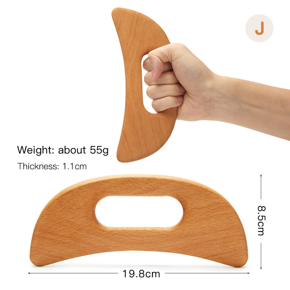 Dechoicelife (A-Massage A) Natural Wooden Massager Reflexology Acupuncture Thai Massage Rollers Wood Gua Sha Tools Fast Deep Tissue Massager For Body Slim