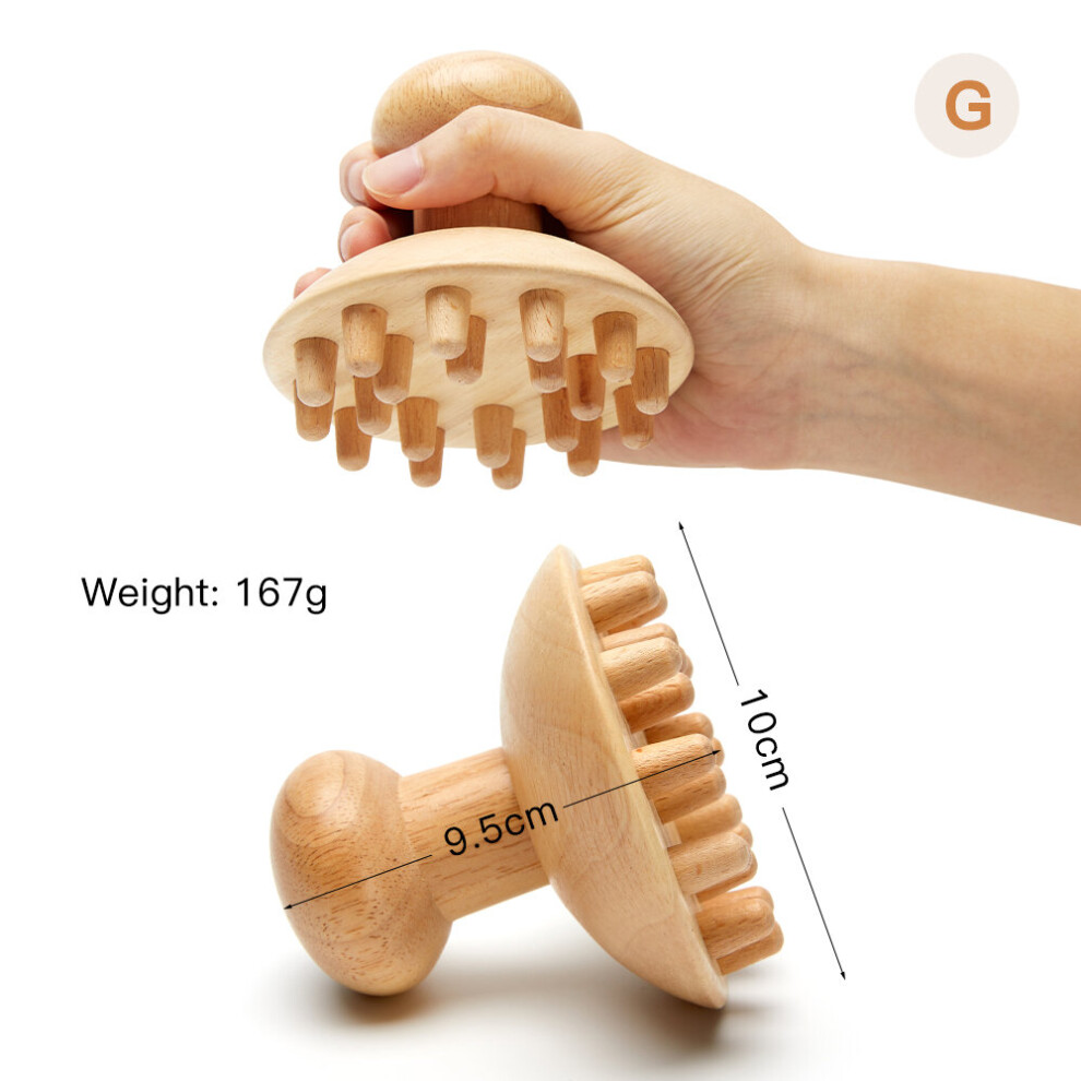 Dechoicelife (A-Massage F) Natural Wooden Massager Reflexology Acupuncture Thai Massage Rollers Wood Gua Sha Tools Fast Deep Tissue Massager For Body Slim