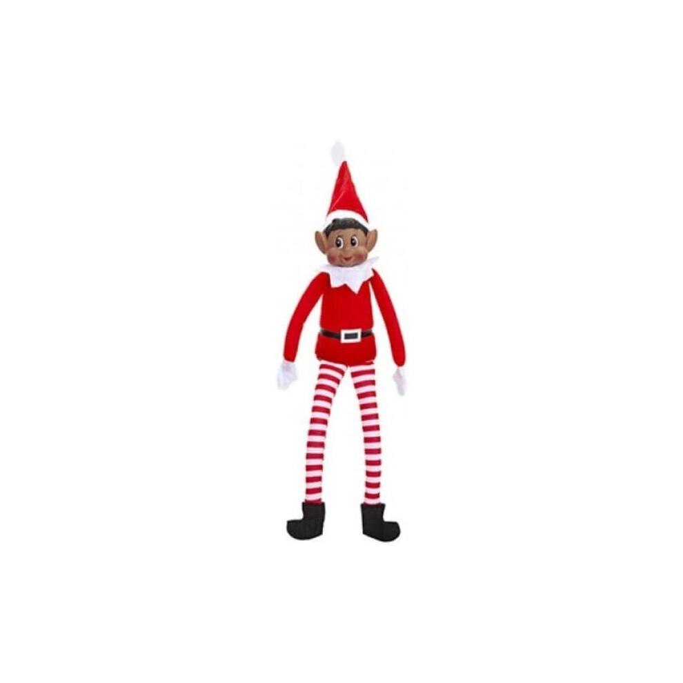 Pms International Elves Behavin Badly 12 Inch Elf Of Colour With Vinyl Face & Soft Body - Christmas Naughty Elf ( Asian Elf) Brown