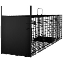 Amagabeli Humane Live Animal Trap 78X26X29 cm – Safe, Foldable Catch-and-Release Cage for Raccoons, Opossums, Groundhogs, Rabbits and Rodents