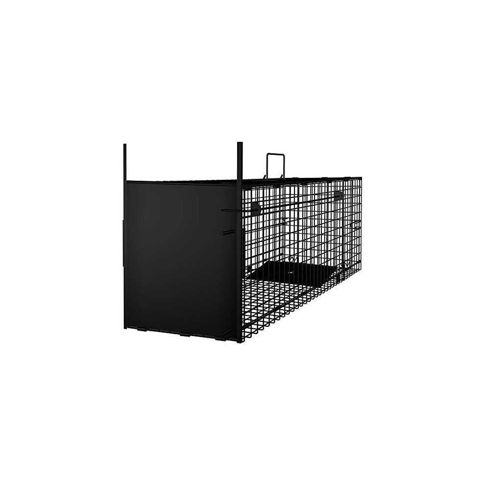 Humane Live Animal Trap 78X26X29cm Catch Release Cage for Large Nuisance Rodents Control Raccoon Mole Gopher Opossum Groundhog Squirrel Feral Stray